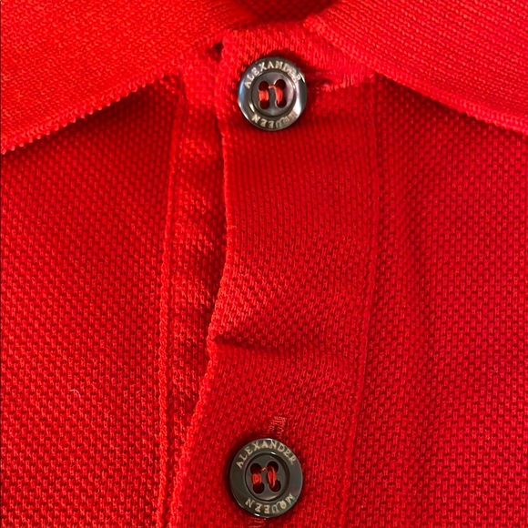 Alexander McQueenRed Polo Shirt sz large - Picture 5 of 6